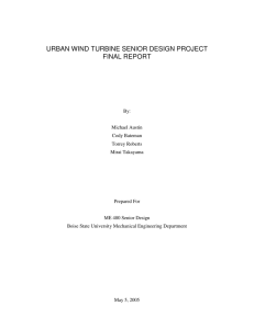 Title Page URBAN WIND TURBINE SENIOR DESIGN PROJECT FINAL REPORT