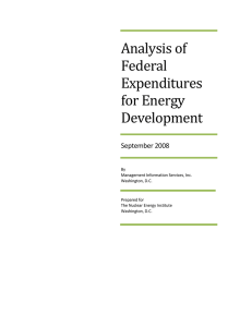 Analysis of  Federal   Expenditures  for Energy  