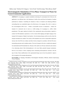 Electromagnetic Stimulation of Two-Phase Transport in Water for Geoenvironmental Applications Mahsa Azad,