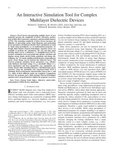 An Interactive Simulation Tool for Complex Multilayer Dielectric Devices Member, IEEE