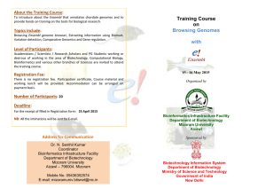Training Course on Browsing Genomes