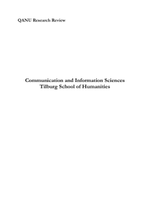 Communication and Information Sciences Tilburg School of Humanities QANU Research Review