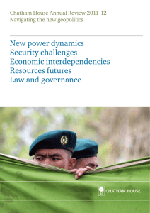 New power dynamics Security challenges Economic interdependencies Resources futures