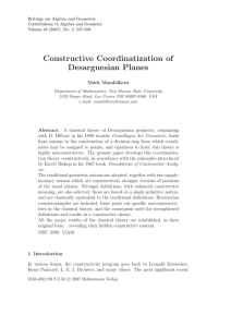 Beitr¨ age zur Algebra und Geometrie Contributions to Algebra and Geometry