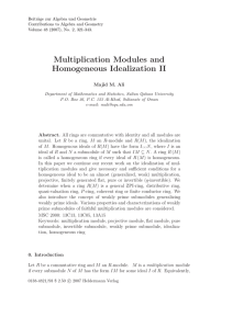 Beitr¨ age zur Algebra und Geometrie Contributions to Algebra and Geometry