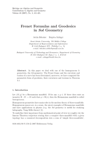 Beitr¨ age zur Algebra und Geometrie Contributions to Algebra and Geometry