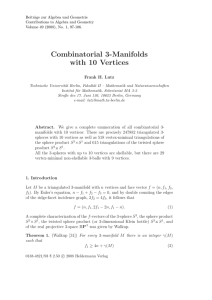 Beitr¨ age zur Algebra und Geometrie Contributions to Algebra and Geometry