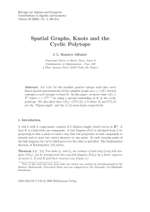 Beitr¨ age zur Algebra und Geometrie Contributions to Algebra and Geometry