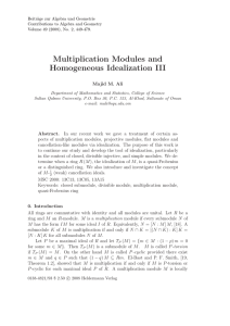 Beitr¨ age zur Algebra und Geometrie Contributions to Algebra and Geometry