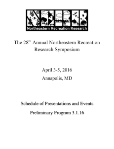The 28 Annual Northeastern Recreation Research Symposium