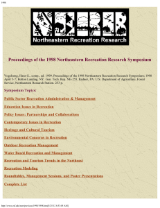 Proceedings of the 1998 Northeastern Recreation Research Symposium
