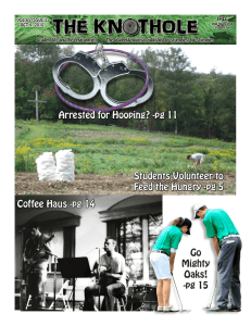 Arrested for Hooping? -pg 11 Students Volunteer to Coffee Haus -pg 14