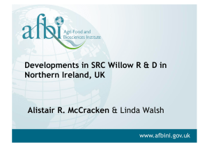 Developments in SRC Willow R &amp; D in Northern Ireland, UK