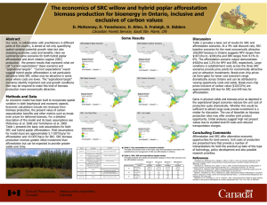 The economics of SRC willow and hybrid poplar afforestation