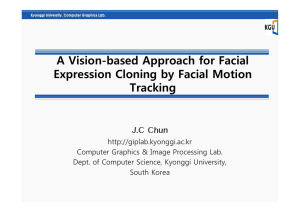 A Vision-based Approach for Facial Expression Cloning by Facial Motion Tracking J.C Chun
