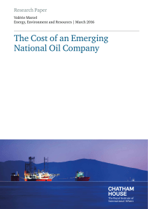 The Cost of an Emerging National Oil Company Research Paper Valérie Marcel