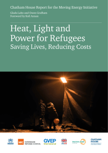 Heat, Light and Power for Refugees Saving Lives, Reducing Costs