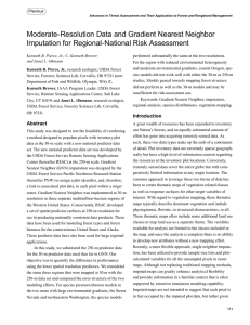 Moderate-Resolution Data and Gradient Nearest Neighbor Imputation for Regional-National Risk Assessment