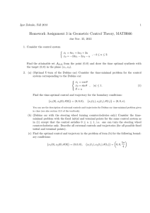 Homework Assignment 3 in Geometric Control Theory, MATH666