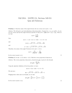 Fall 2014 – MATH 151, Sections 549-551 Quiz #2 Solutions