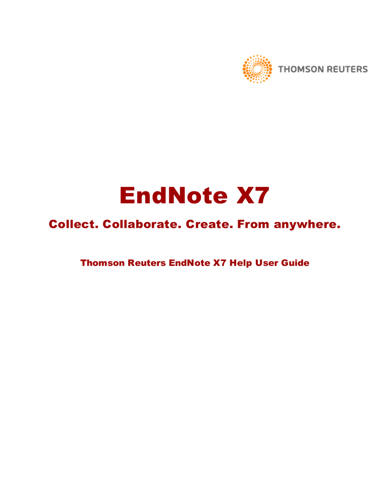 endnote x7 user manual