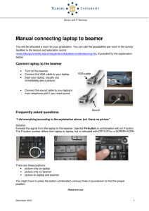 Manual connecting laptop to beamer