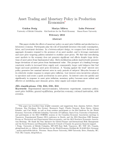 Asset Trading and Monetary Policy in Production Economies ∗ Guidon Fenig