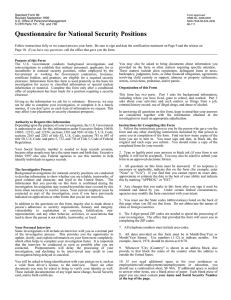 Standard Form 86 Revised September 1995 U.S. Office of Personnel Management