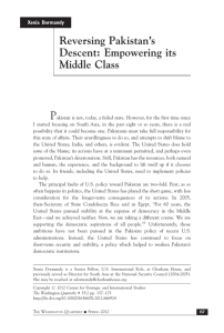 Reversing Pakistan’s Descent: Empowering its Middle Class P