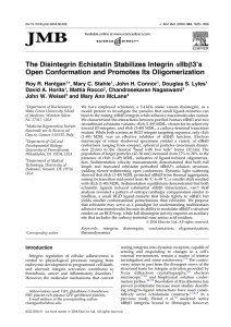 The Disintegrin Echistatin Stabilizes Integrin aIIbb3’s