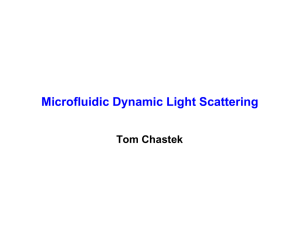 Microfluidic Dynamic Light Scattering Tom Chastek