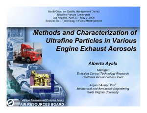 South Coast Air Quality Management District Ultrafine Particle Conference