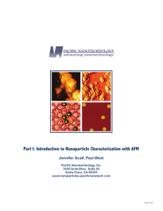 Part I: Introduction to Nanoparticle Characterization with AFM
