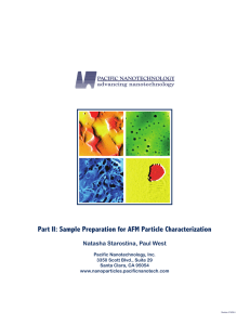 Part II: Sample Preparation for AFM Particle Characterization