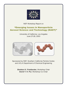 “Emerging Issues in Nanoparticle Aerosol Science and Technology (NAST)”