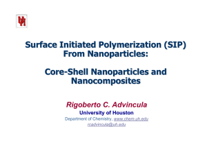 Surface Initiated Polymerization (SIP) From Nanoparticles: Core -