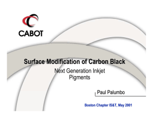 Surface Modification of Carbon Black Next Generation Inkjet Pigments Paul