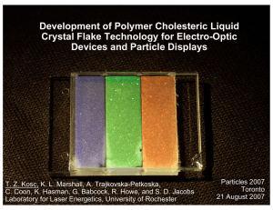 Development of Polymer Cholesteric Liquid Crystal Flake Technology for Electro-Optic