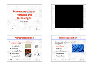 Microencapsulation Methods and technologies