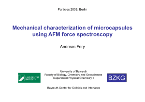 Mechanical characterization of microcapsules using AFM force spectroscopy