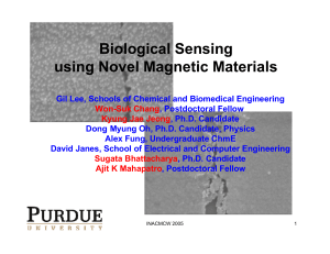 Biological Sensing using Novel Magnetic Materials