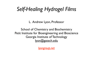 Self-Healing Hydrogel Films