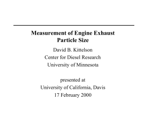 Measurement of Engine Exhaust Particle Size