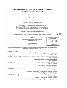 Minimizing  Electricity  Costs with  an Auxiliary ... Using  Stochastic  Programming