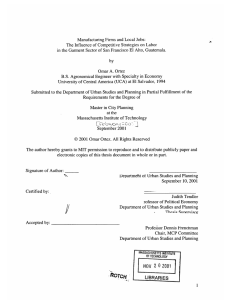 Manufacturing  Firms and Local  Jobs: El A.