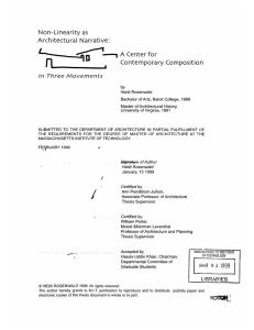 In Non-Linearity as Architectural  Narrative: Contemporary  Composition