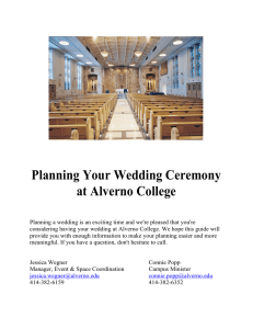 Planning Your Wedding Ceremony at Alverno College