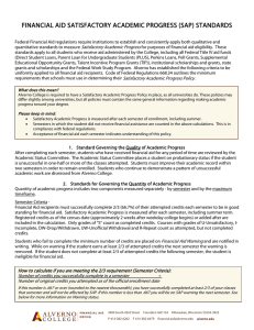 Satisfactory Academic Progress