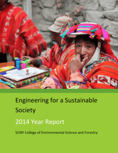 Engineering for a Sustainable Society 2014 Year Report