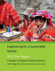 Engineering for a Sustainable Society 2014 Year Report